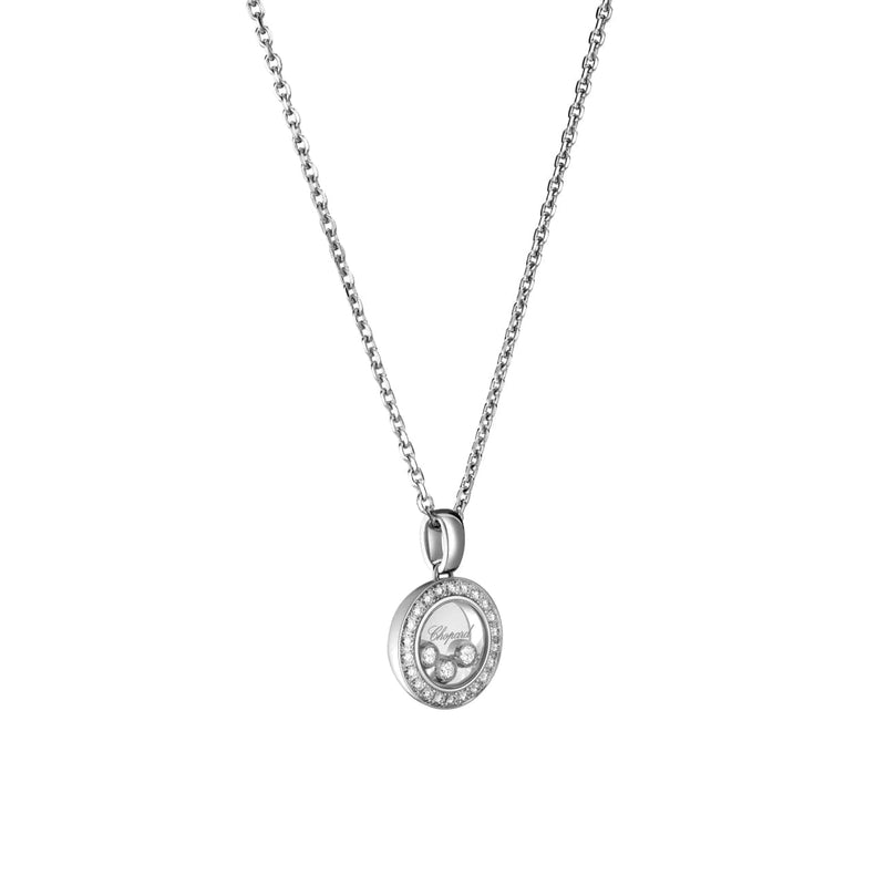 Chopard - 18K Rose Gold Happy Diamonds Necklace – Robinson's Jewelers